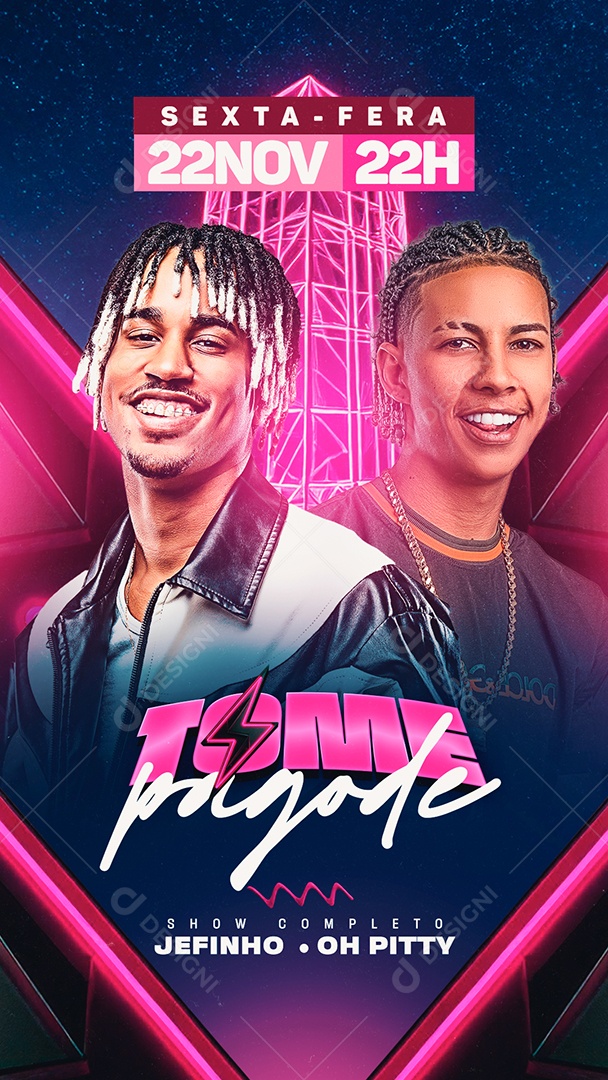 Story Flyer Agenda Show Social Media PSD Editável