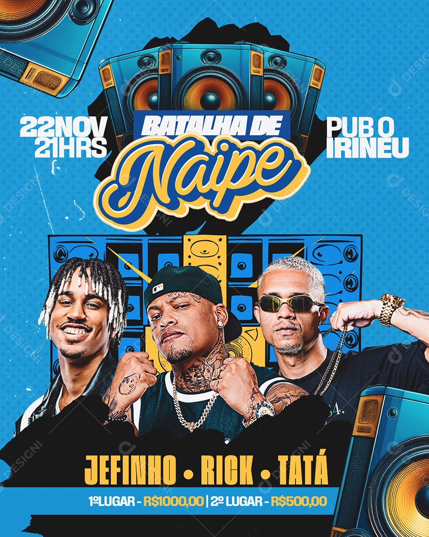 Flyer Agenda Show Batalha De Naipe Social Media PSD Editável