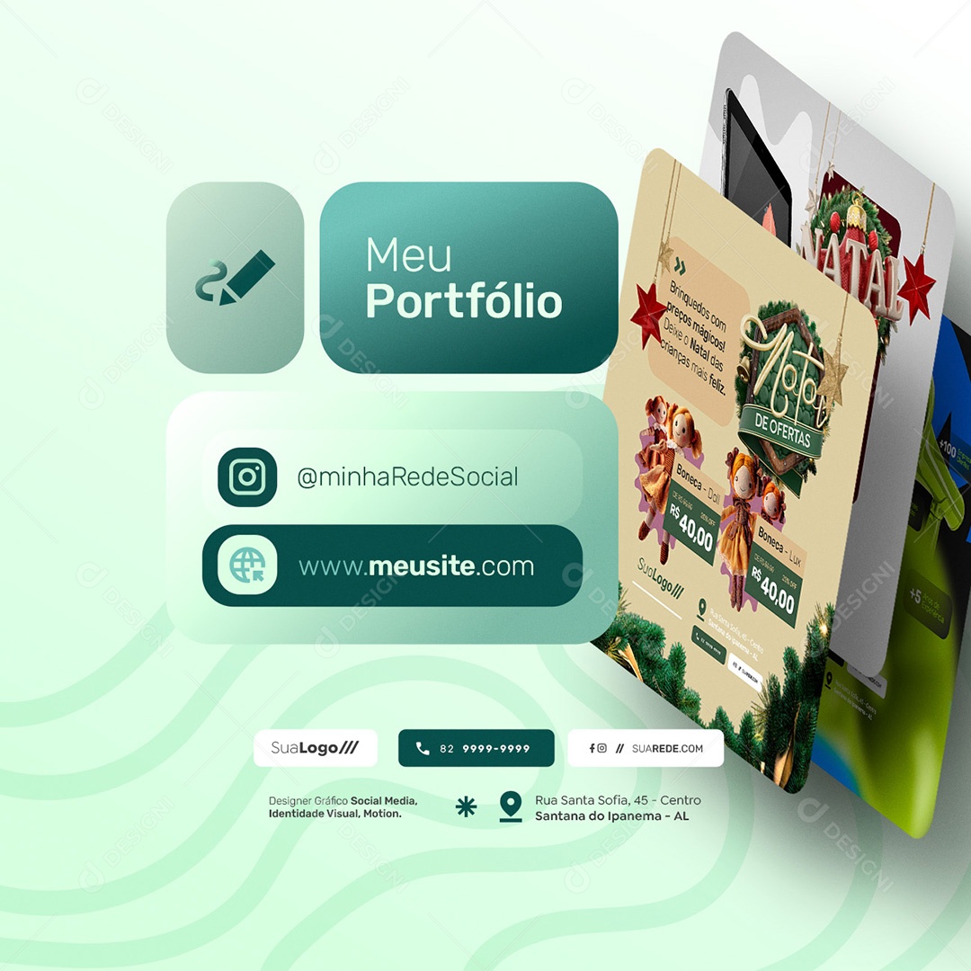 Meu Portfólio Designer Gráfico Social Media PSD Editável