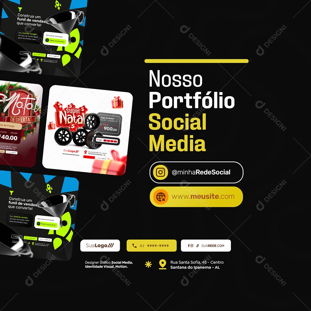 Our Portfolio Graphic Designer Social Media PSD Editable
