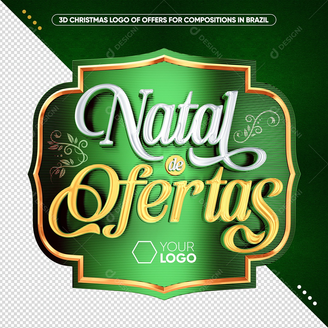 Christmas 3D Seal Offers for PSD Composition
