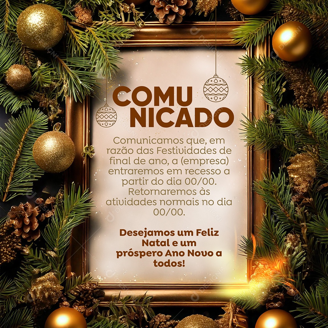 Communicated New Year Social Media PSD Editable