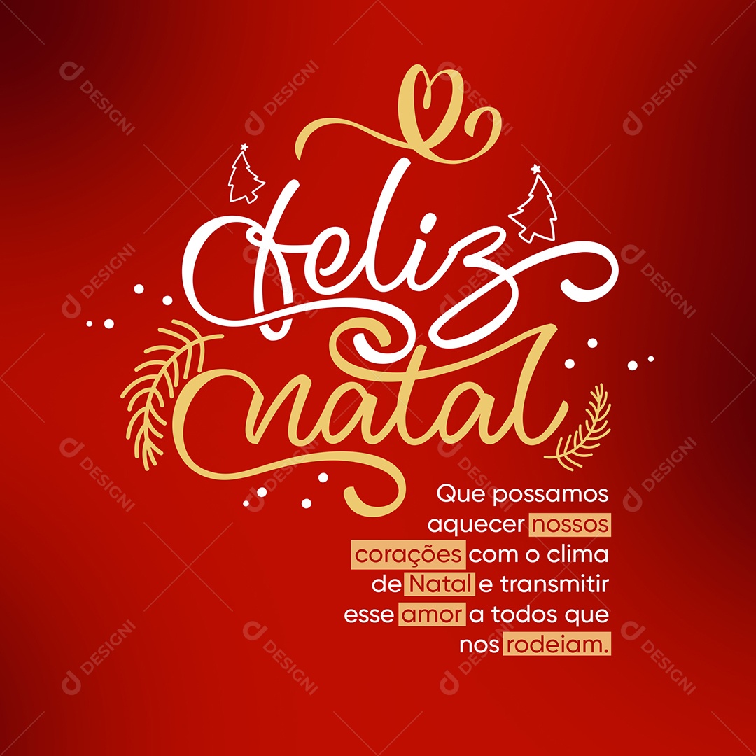 Cartão de Natal Feliz Natal Social Media PSD Editável