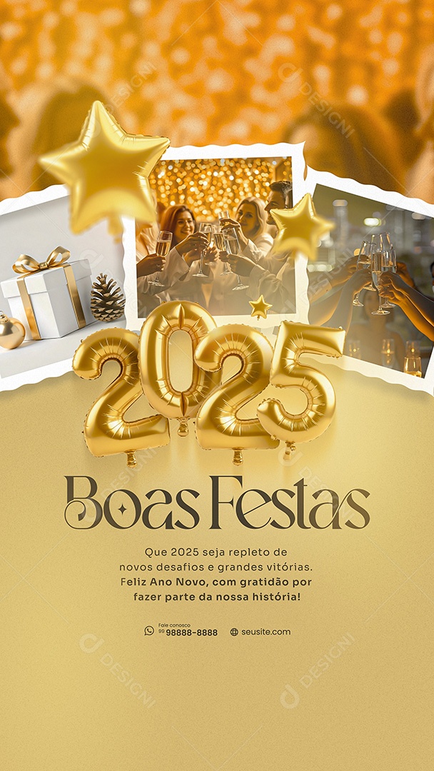 Happy story 2025 New Year Good Events January 01 Social Media PSD Editable