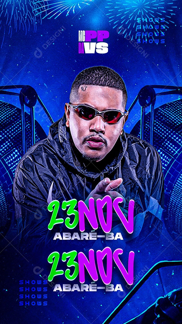 Story Flyer Agenda Show Social Media PSD Editável