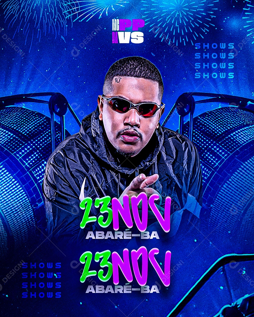 Flyer Agenda Show Social Media PSD Editável