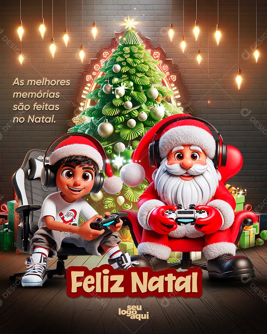 Feliz Natal 25 de Dezembro Loja De Eletrônicos Social Media PSD Editável