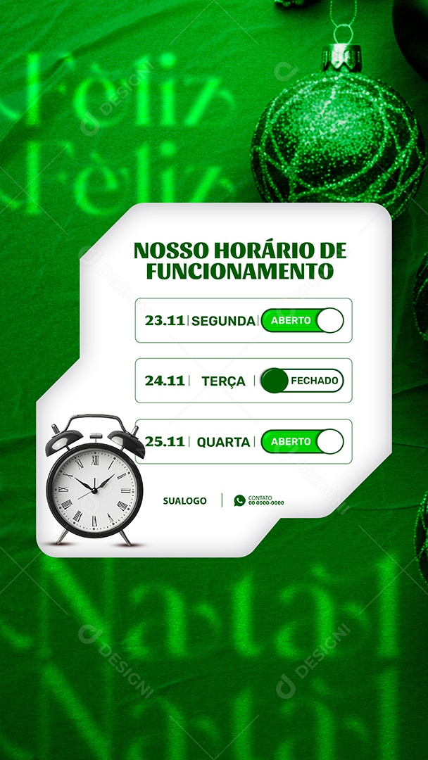 Comunicado De Natal Social Media PSD Editável