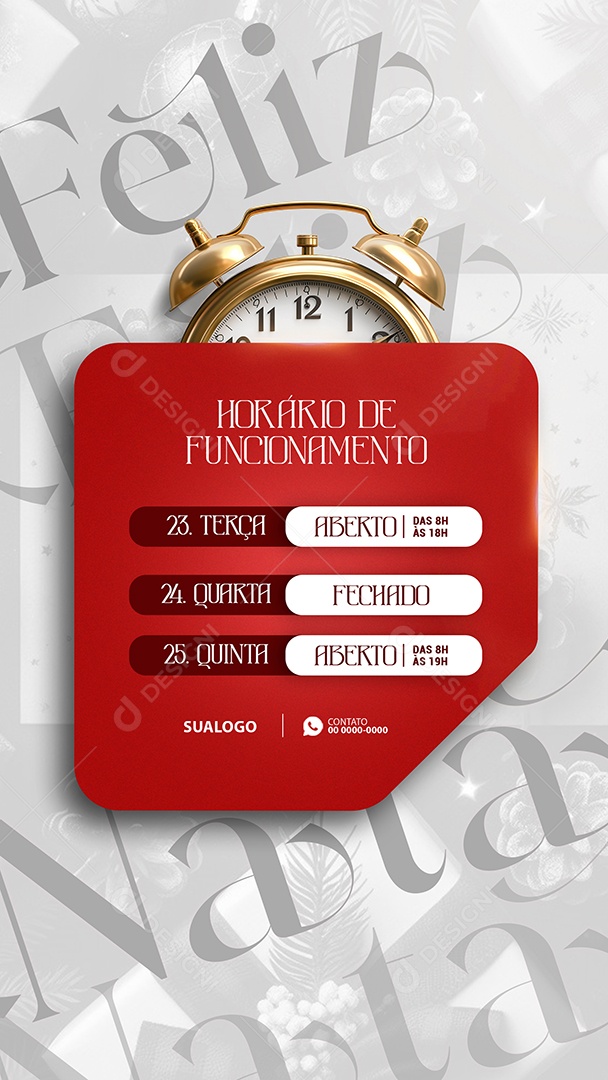 Comunicado De Natal Social Media PSD Editável