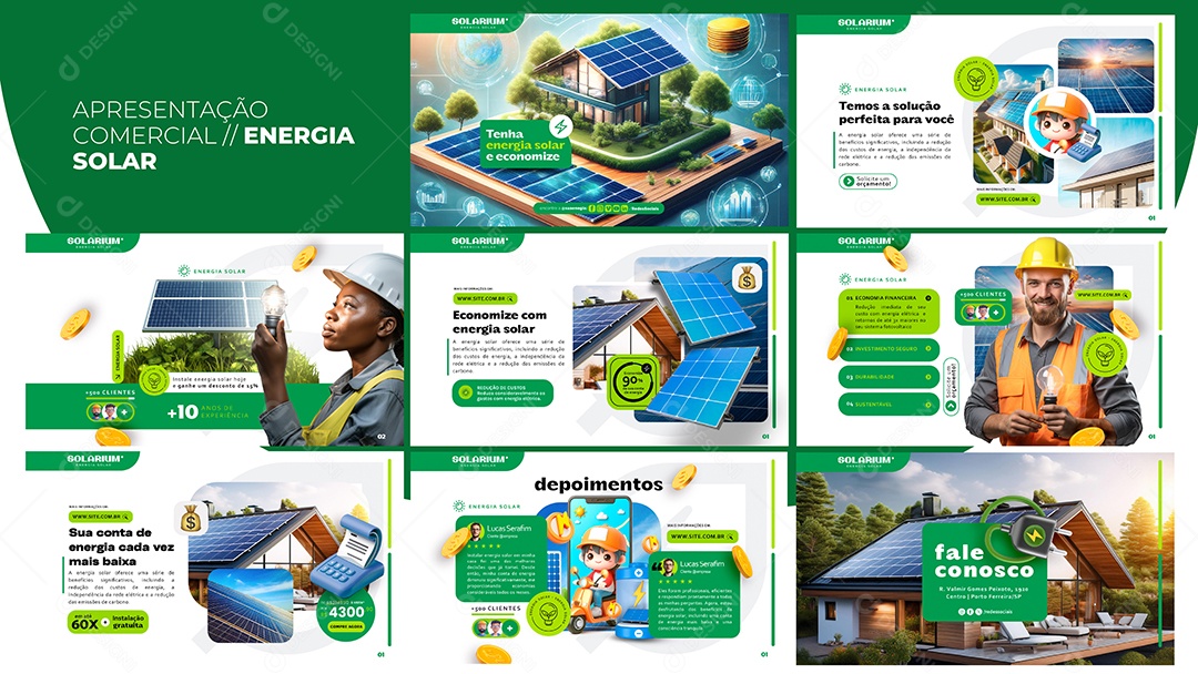 Apresentação Comercial Energia Solar PSD Editável