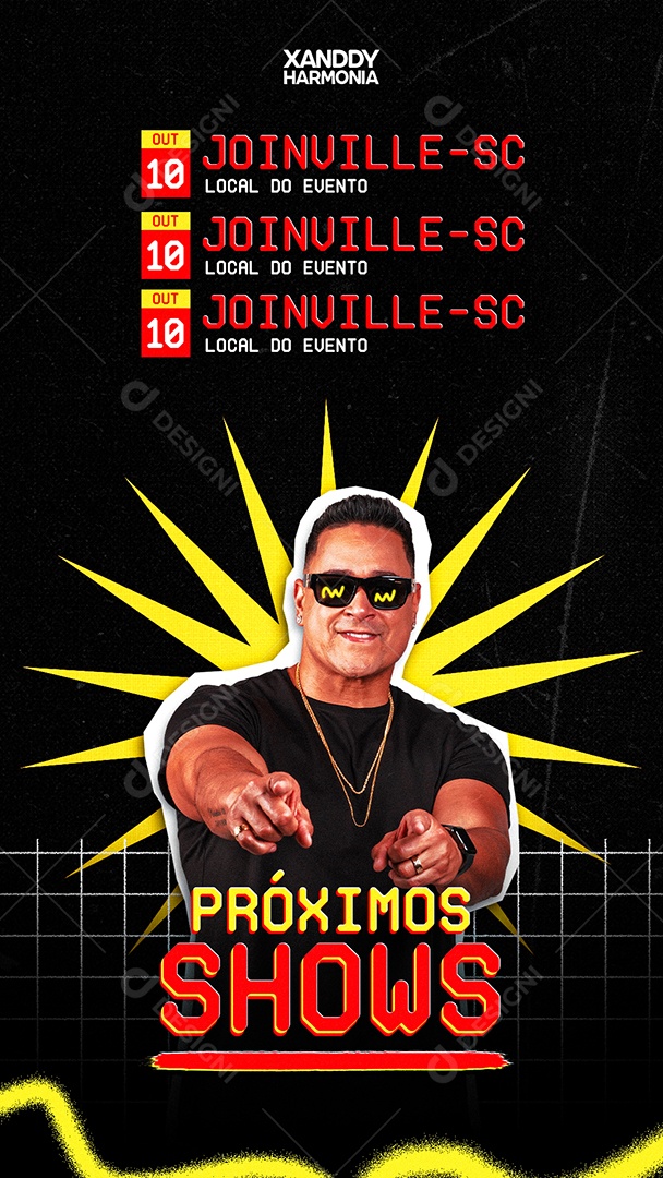 Flyer Próximos Shows Social Media PSD Editável