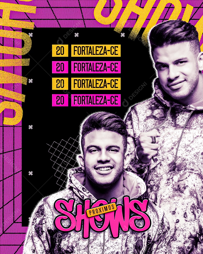 Feed Flyer Próximos Shows Social Media PSD Editável