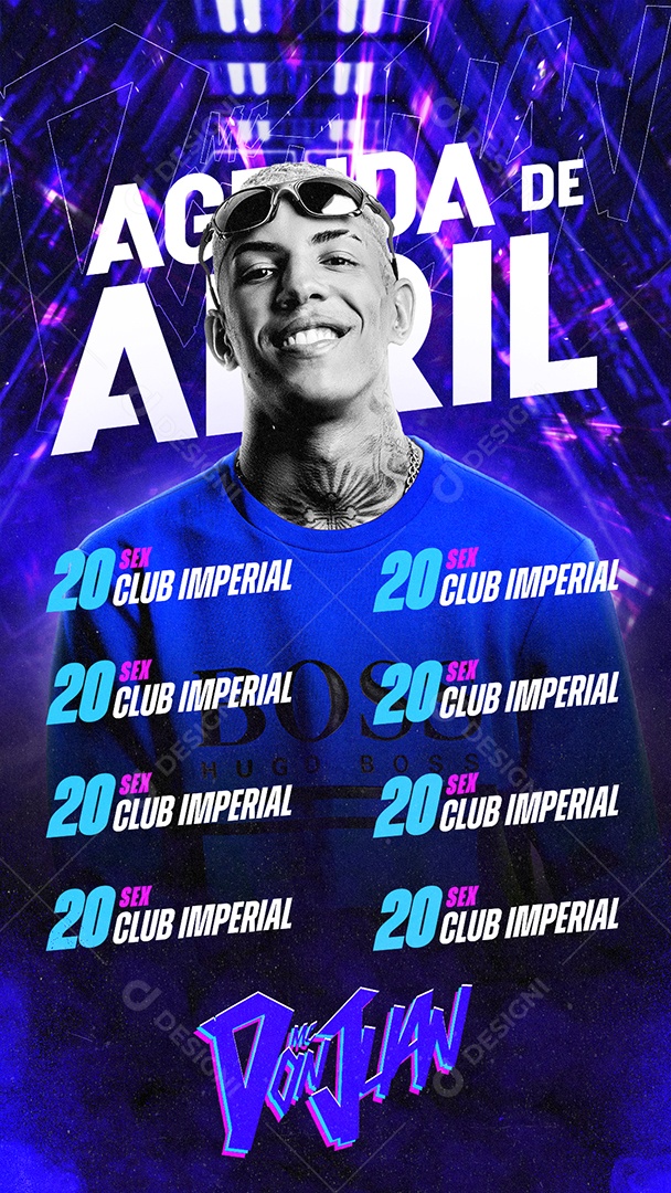 Story Flyer  Agenda de Abril Social Media PSD Editável