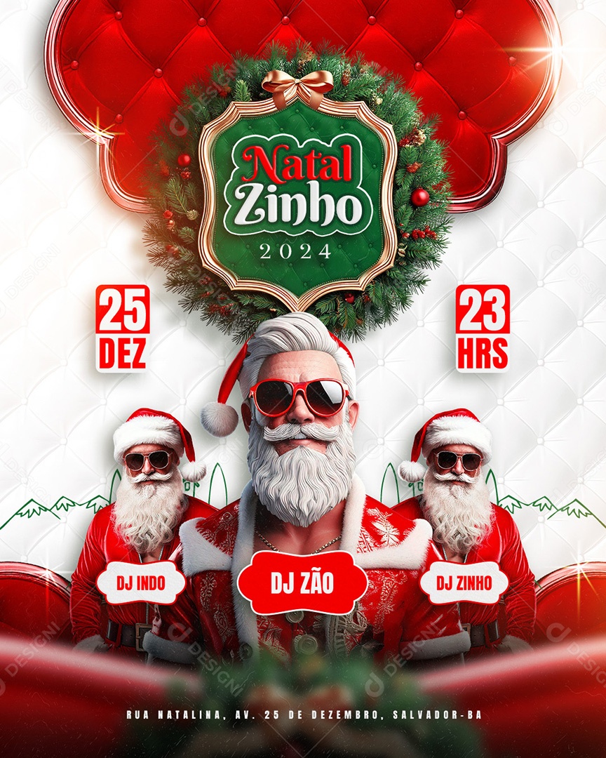 Natalzinho 2024 Flyer Feed  Social Media PSD Editável
