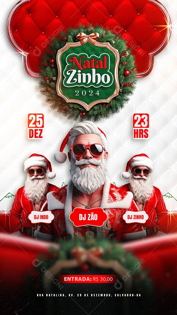 Natalzinho 2024 Flyer Story Social Media PSD Editável
