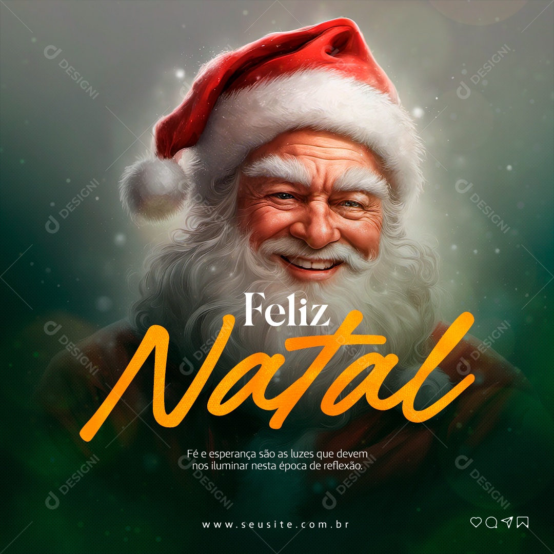 Post Feliz Natal 25 De Dezembro Social Media PSD Editável