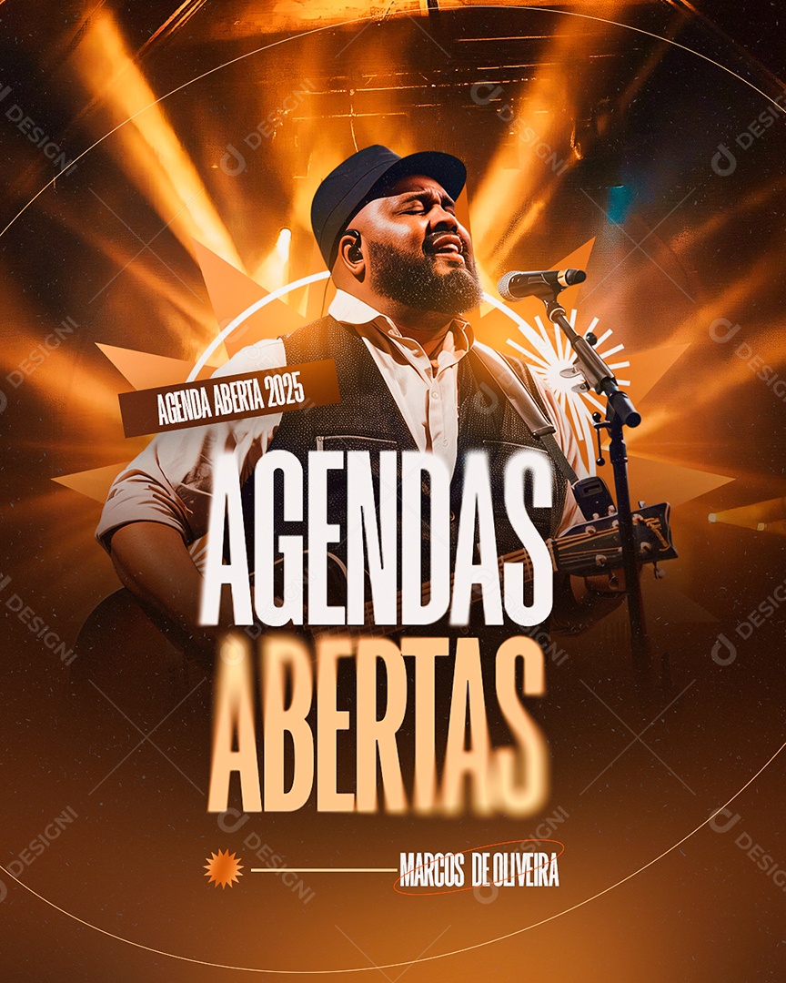 Flyer Gospel Agendas Abertas Agenda Aberta 2025 Social Media PSD Editável