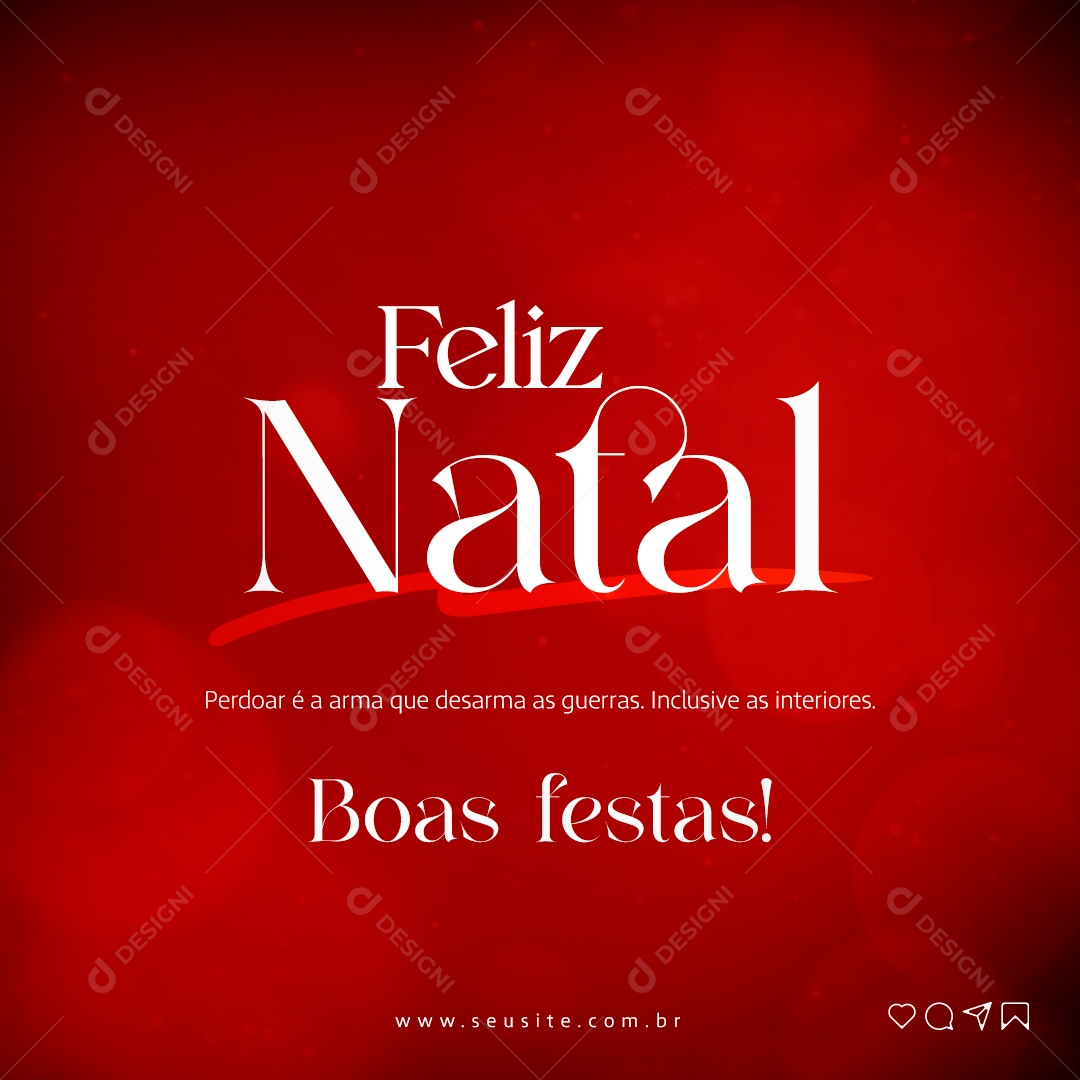 Post Feliz Natal 25 De Dezembro Social Media PSD Editável