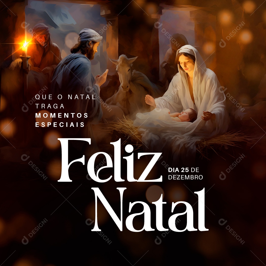 Feliz Natal 25 de Dezembro Social Media PSD Editável