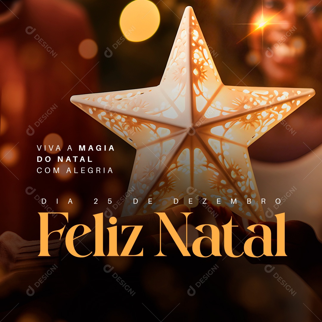 Feliz Natal 25 de Dezembro Social Media PSD Editável