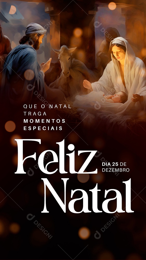 Story Feliz Natal 25 de Dezembro Social Media PSD Editável