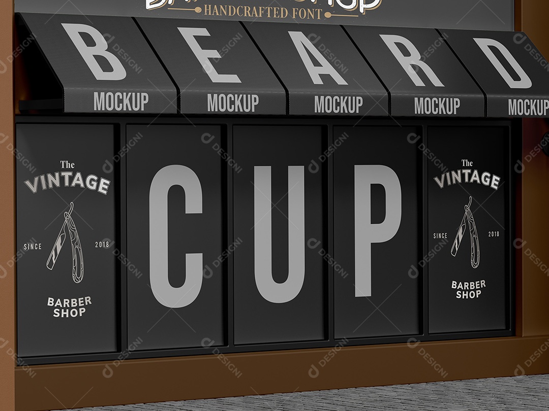 Vitrine de Loja Mockup PSD Editável