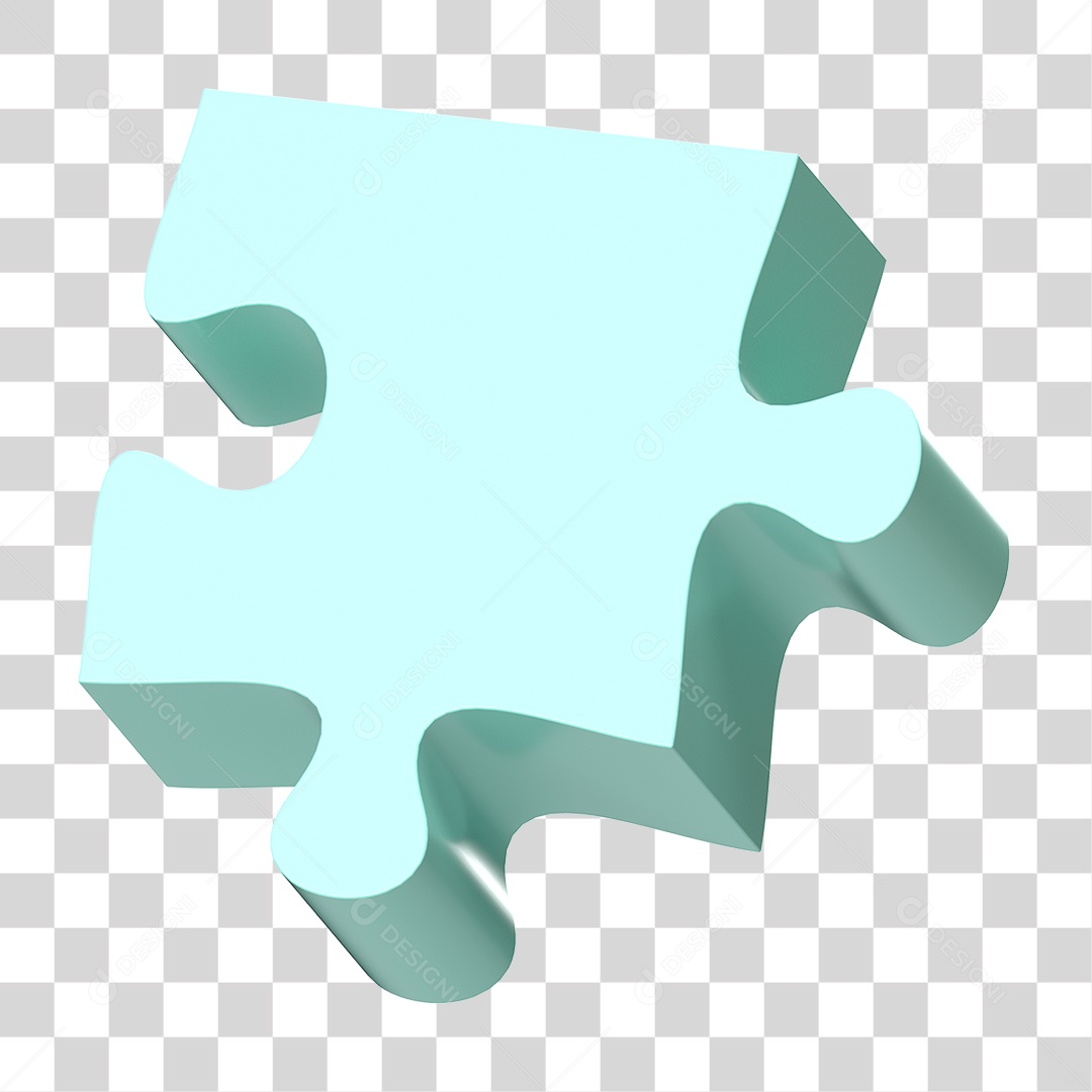 Elemento 3D Peça de Quebra-cabeça PNG Transparente