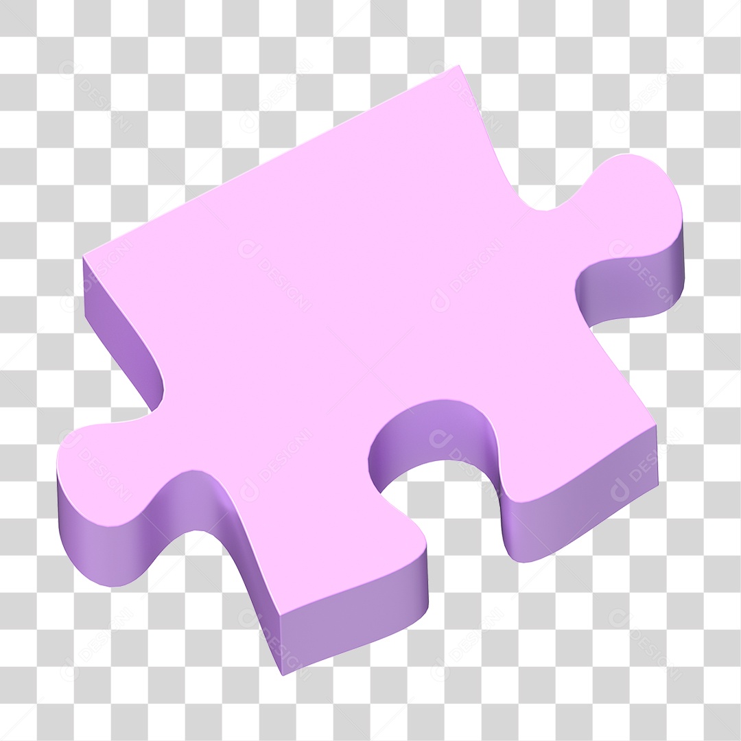 Elemento 3D Peça de Quebra-cabeça PNG Transparente