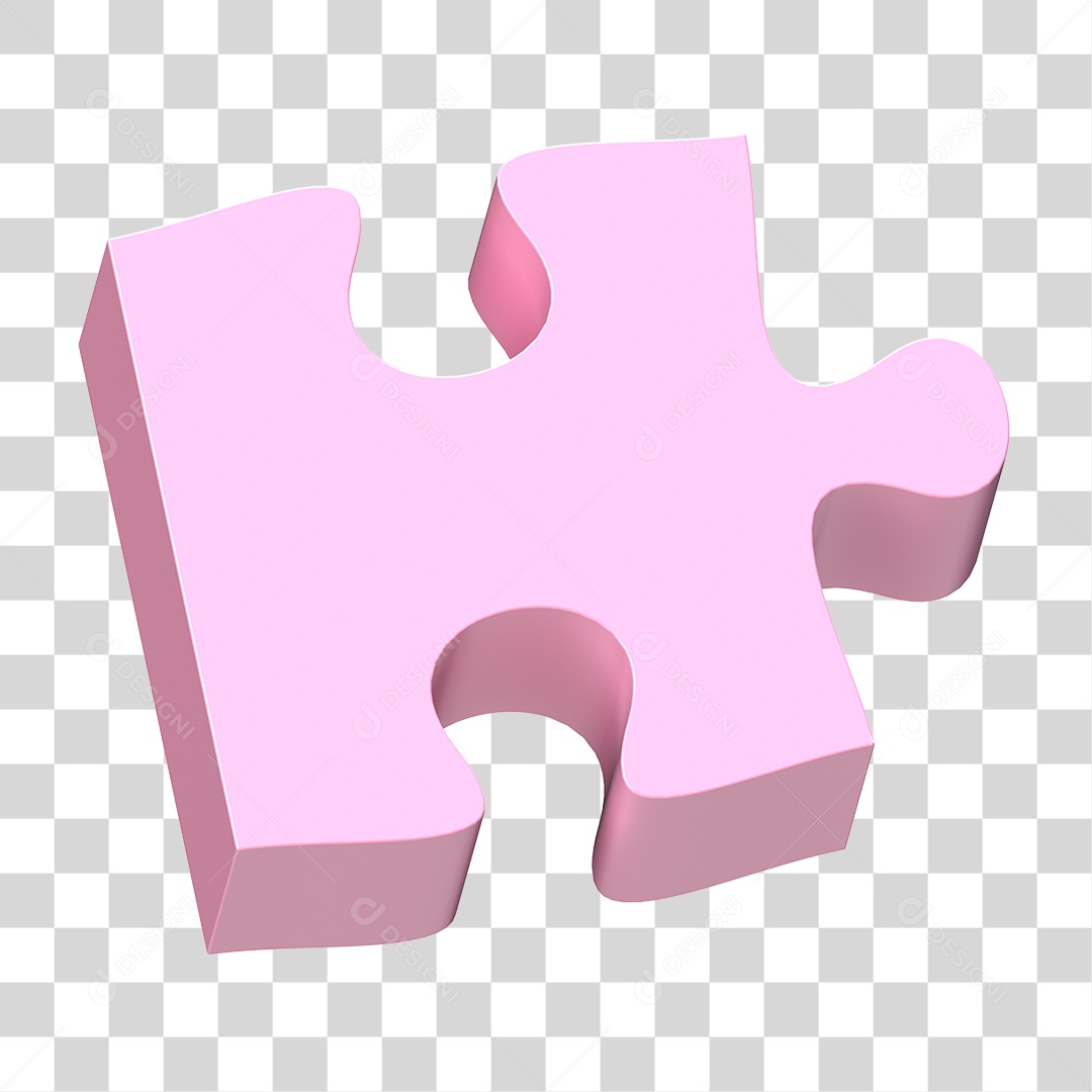 Elemento 3D Peça de Quebra-cabeça PNG Transparente