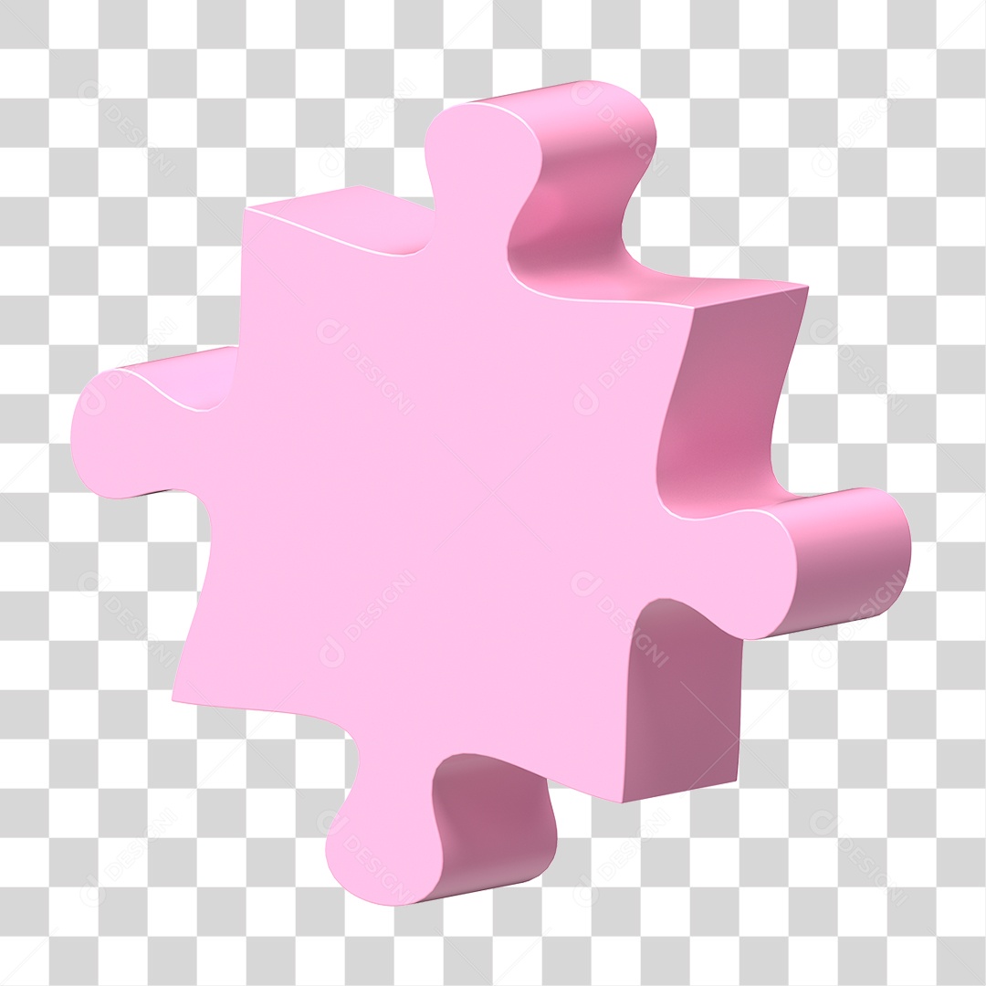 Elemento 3D Peça de Quebra-cabeça PNG Transparente