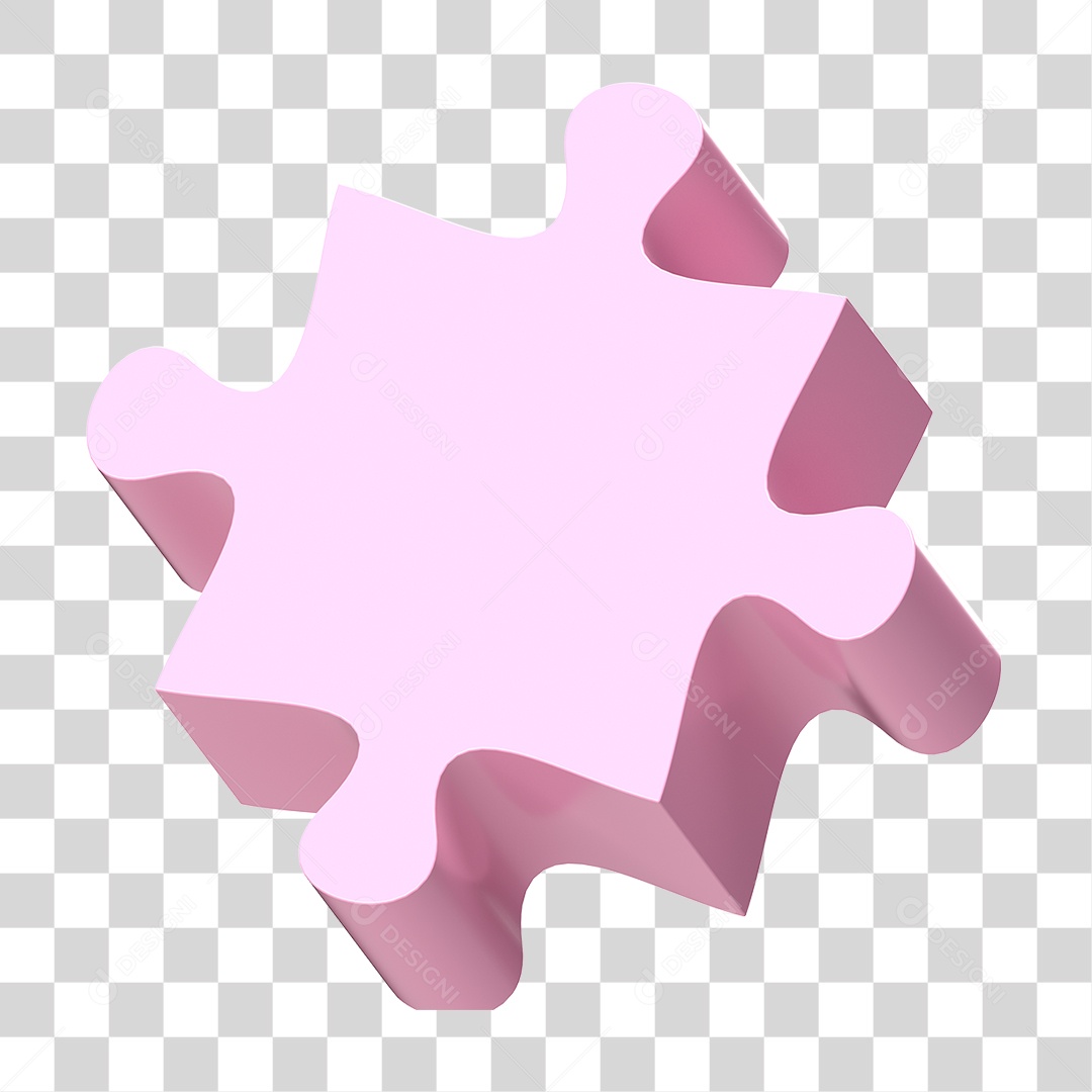 Elemento 3D Peça de Quebra-cabeça PNG Transparente