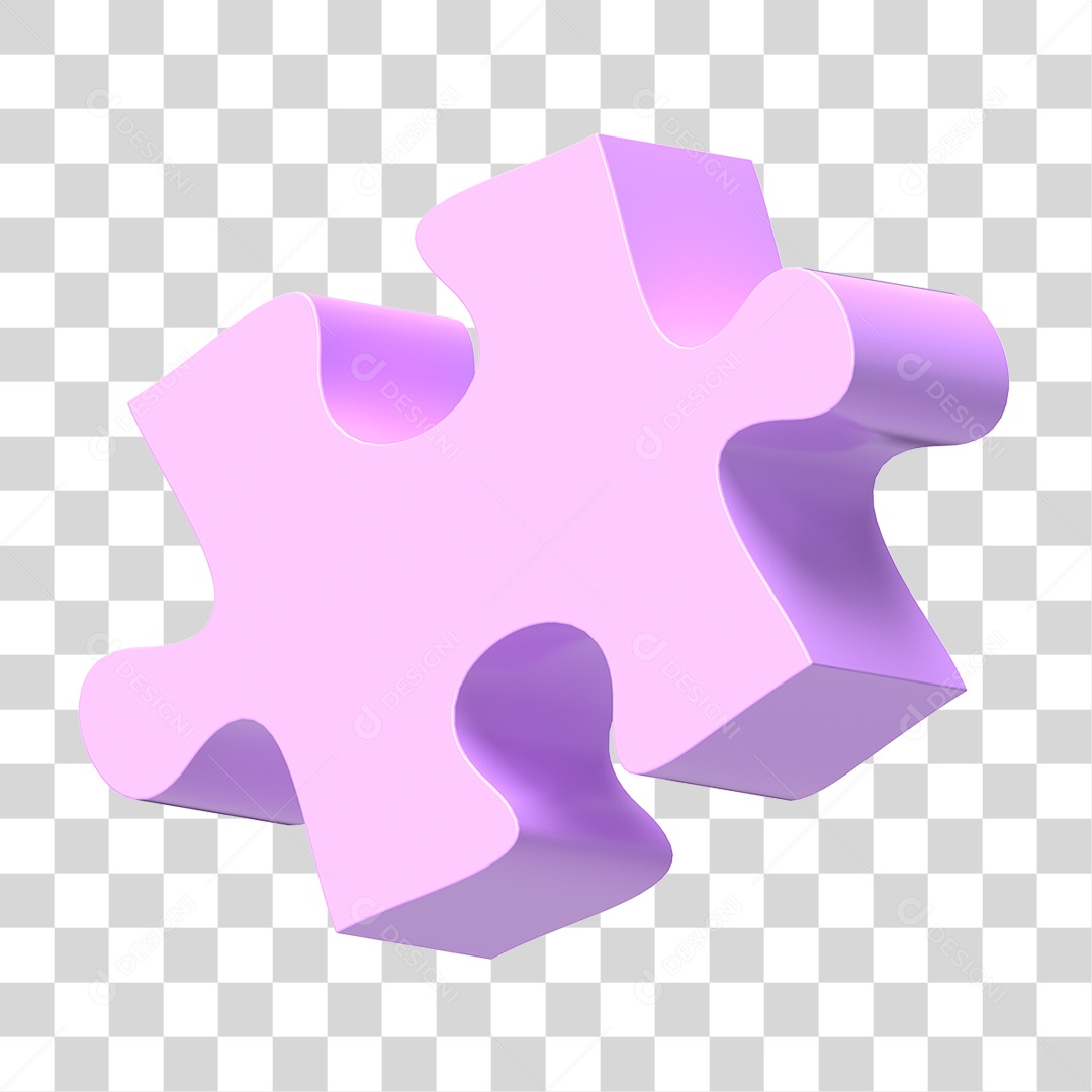Elemento 3D Peça de Quebra-cabeça PNG Transparente