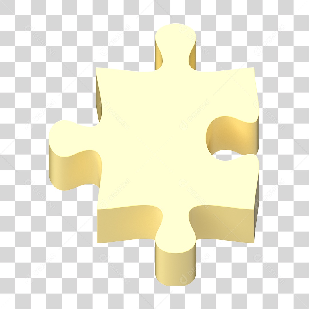Elemento 3D Peça de Quebra-cabeça PNG Transparente