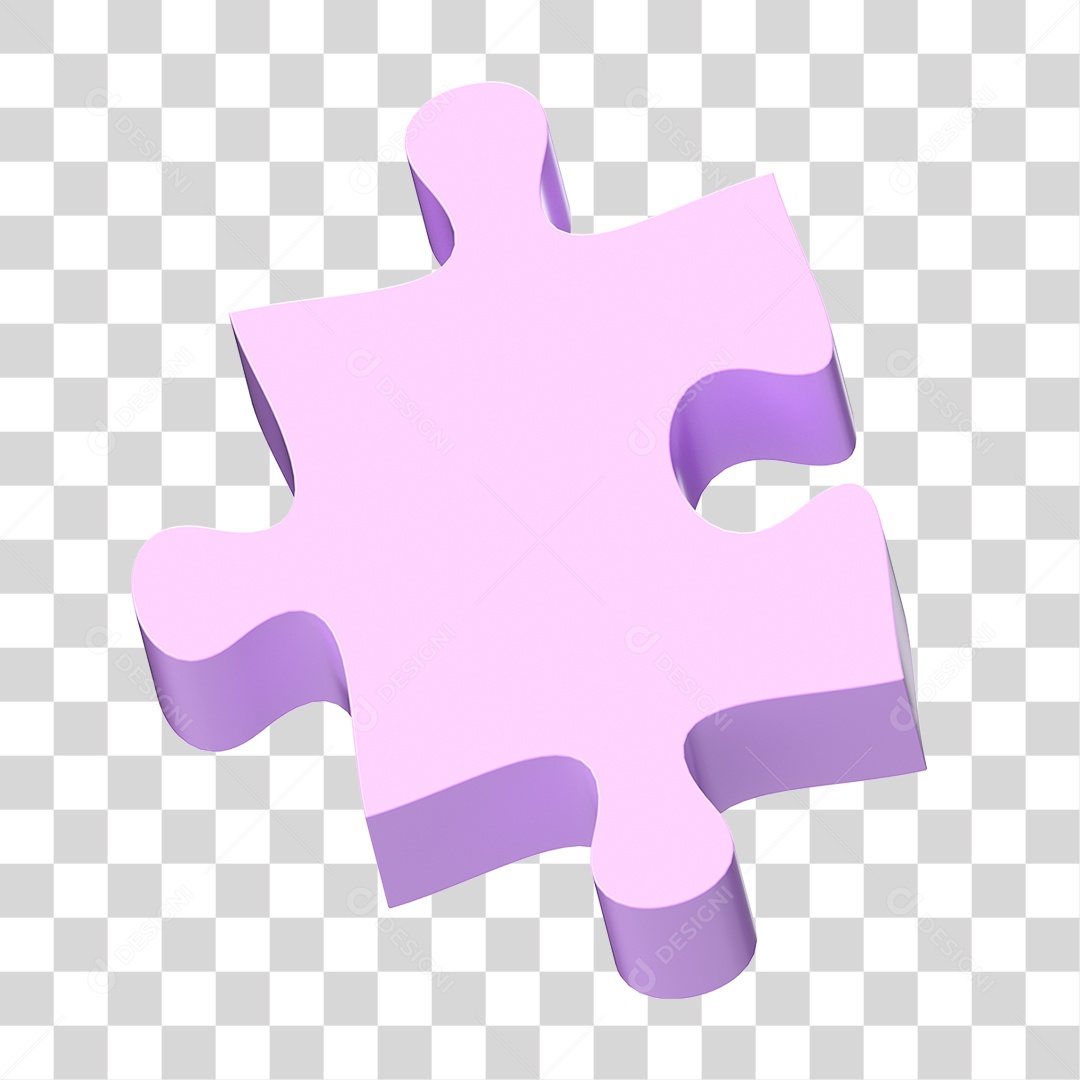 Elemento 3D Peça de Quebra-cabeça PNG Transparente