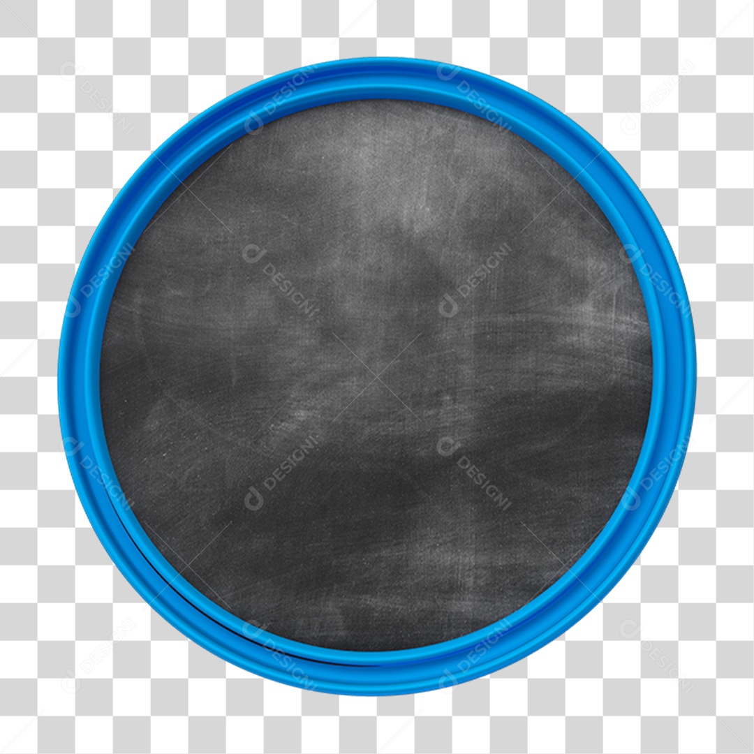 Elemento 3D Placa Redonda PNG Transparente