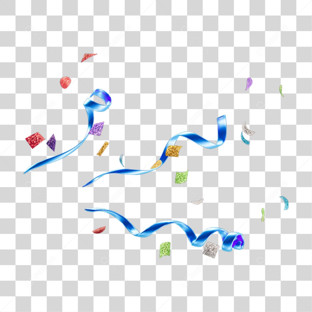 Confetes e Fitas de Carnaval PNG Transparente