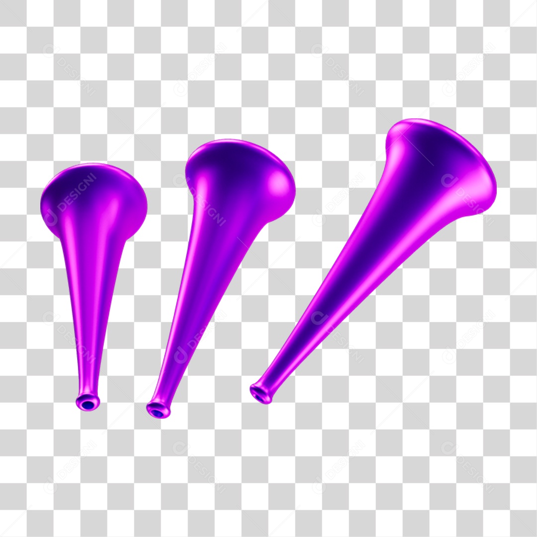 Vuvuzelas de Carnaval PNG Transparente