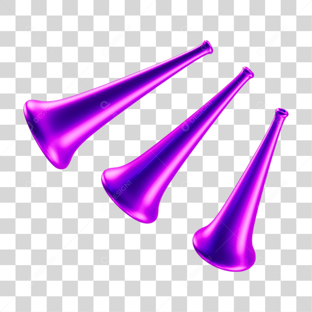 Vuvuzelas de Carnaval PNG Transparente