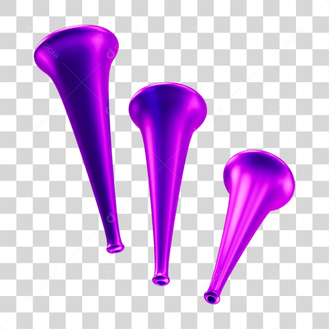 Vuvuzelas de Carnaval PNG Transparente