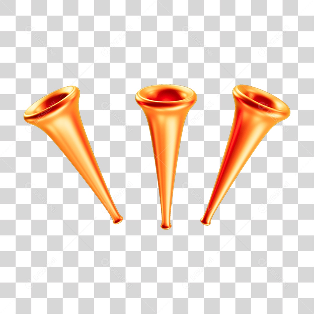 Vuvuzelas de Carnaval PNG Transparente