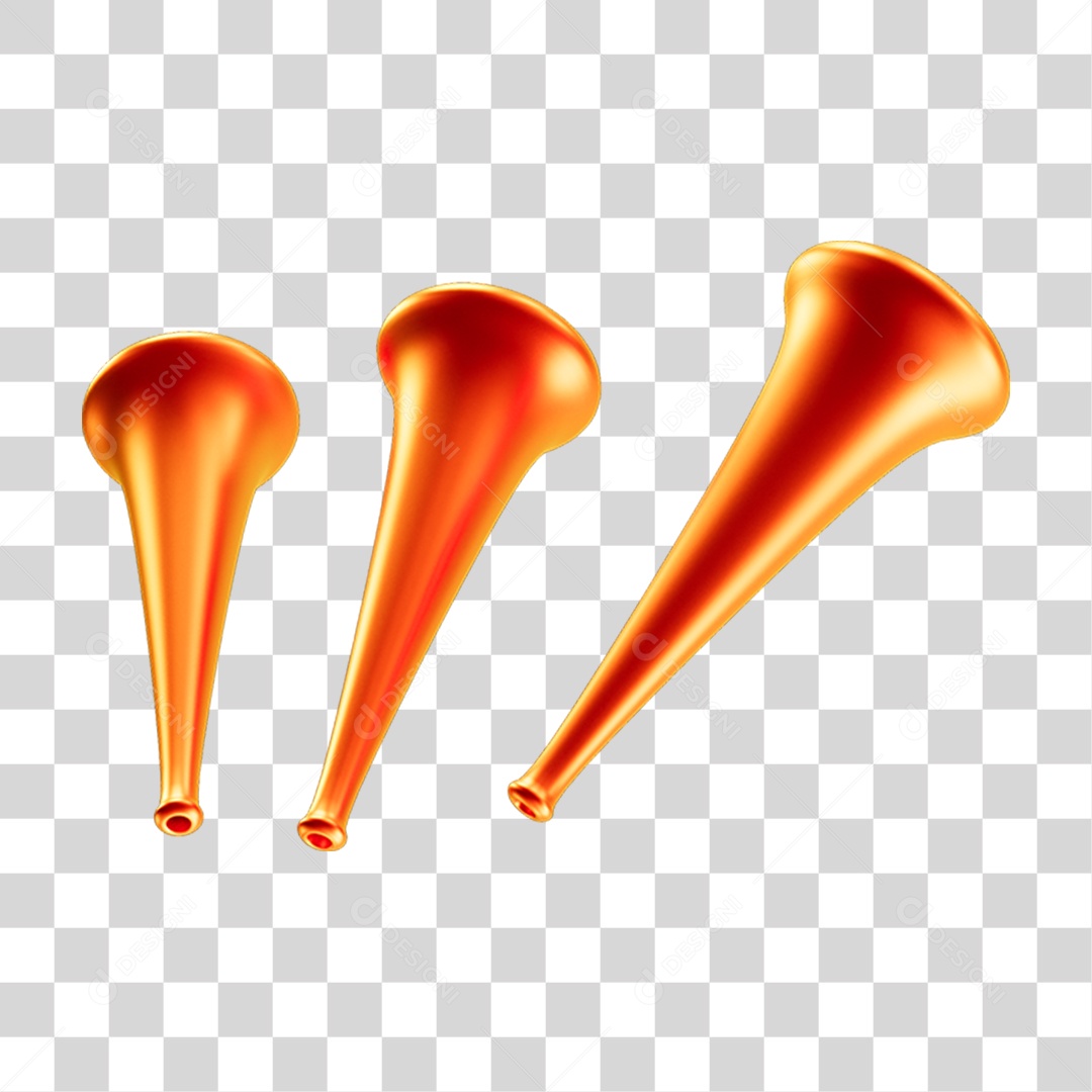 Vuvuzelas de Carnaval PNG Transparente