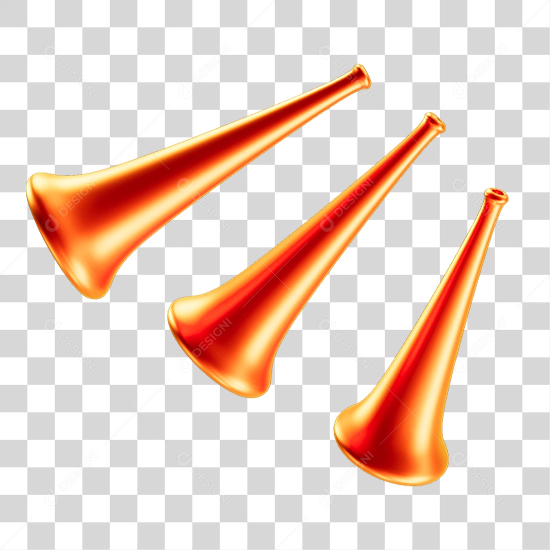 Vuvuzelas de Carnaval PNG Transparente