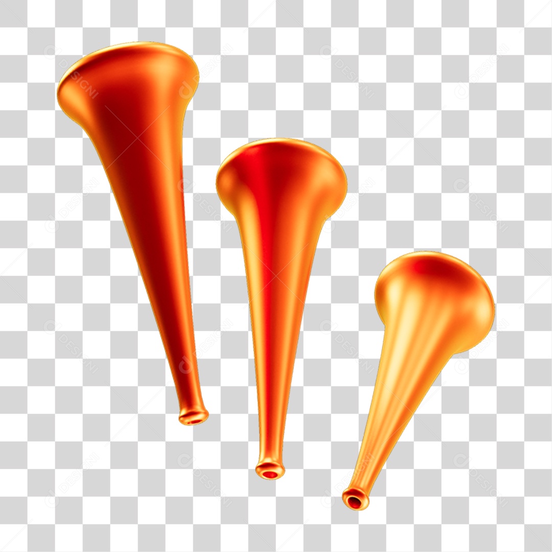 Vuvuzelas de Carnaval PNG Transparente