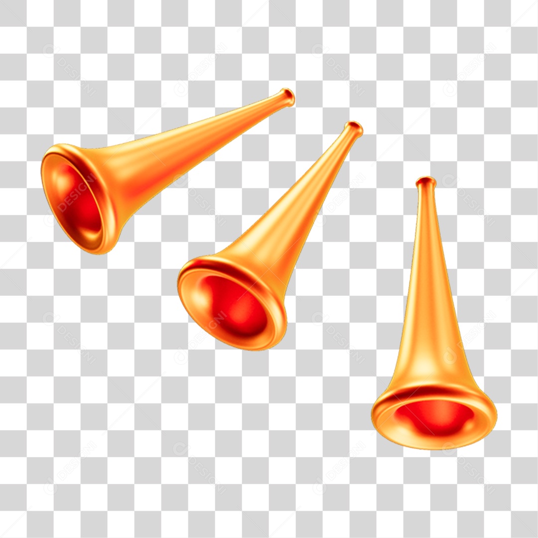 Vuvuzelas de Carnaval PNG Transparente