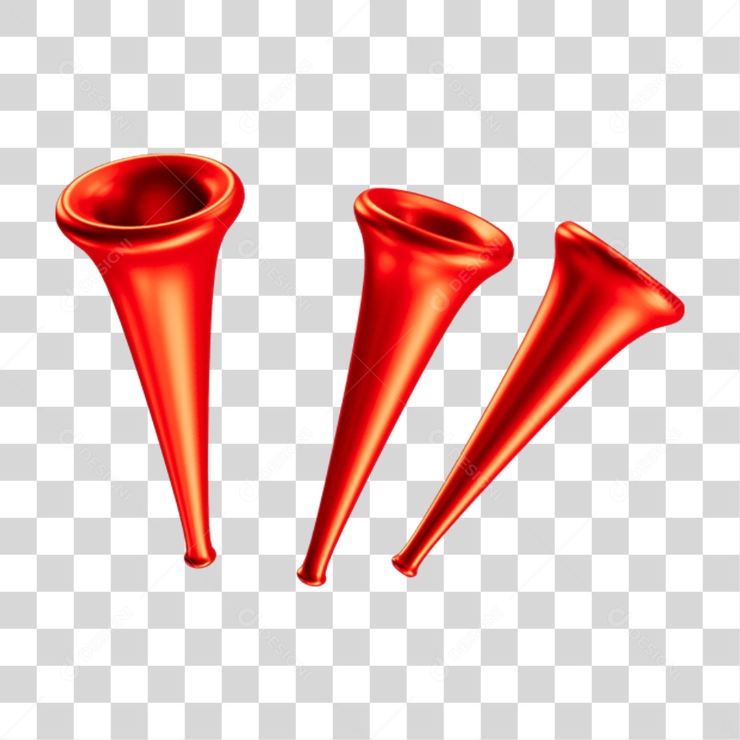 Vuvuzelas de Carnaval PNG Transparente