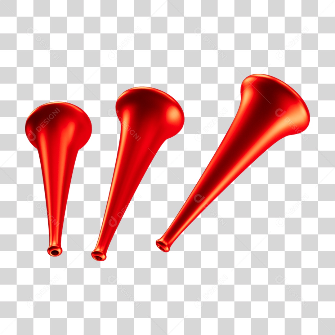 Vuvuzelas de Carnaval PNG Transparente