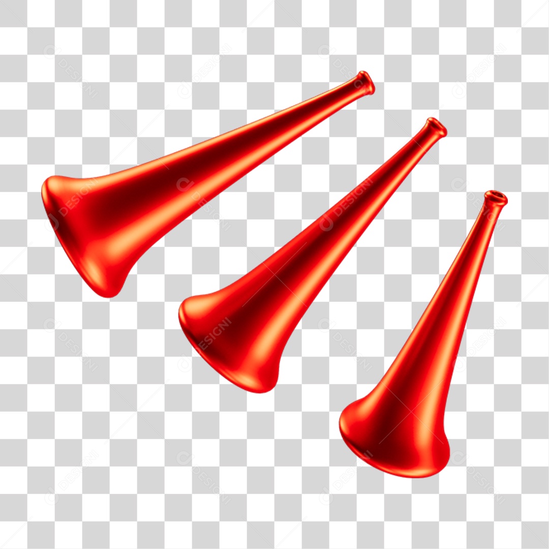 Vuvuzelas de Carnaval PNG Transparente