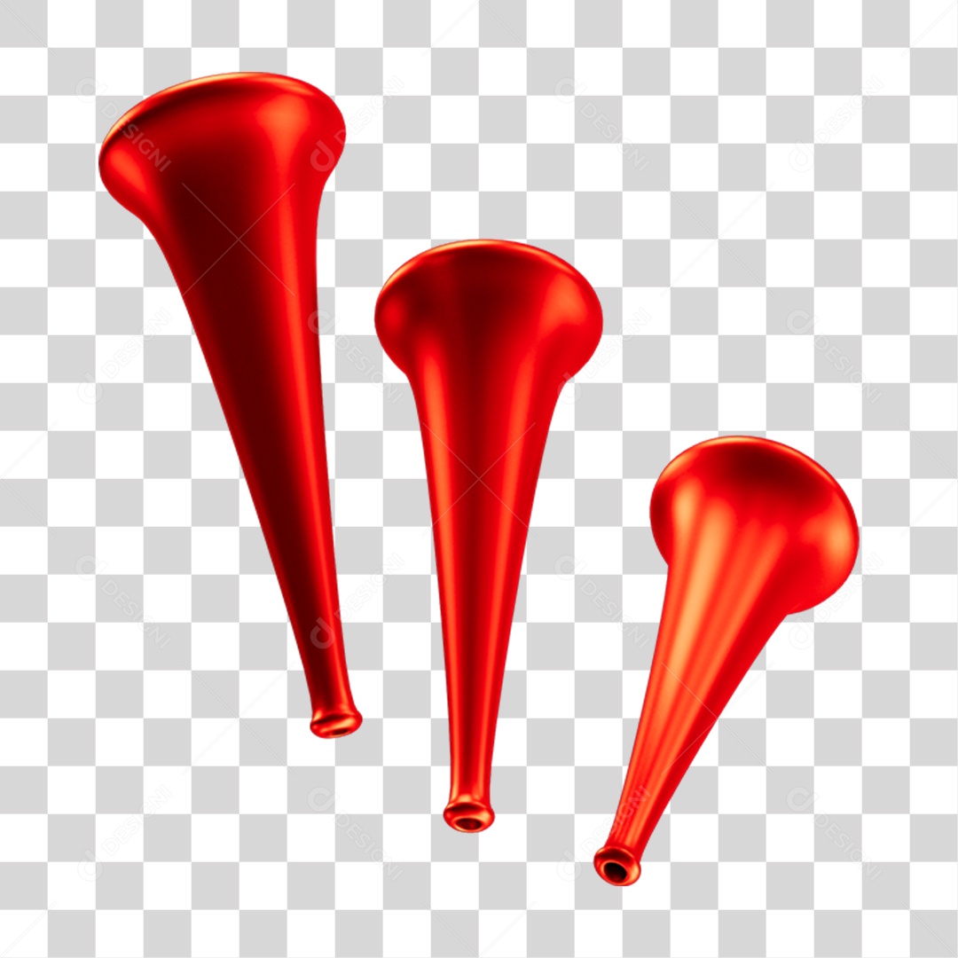 Vuvuzelas de Carnaval PNG Transparente