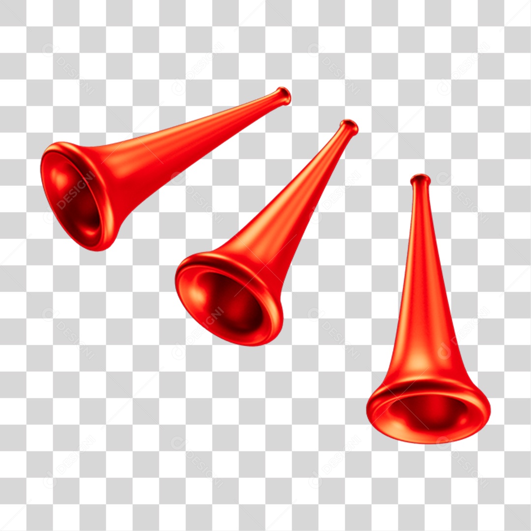 Vuvuzelas de Carnaval PNG Transparente