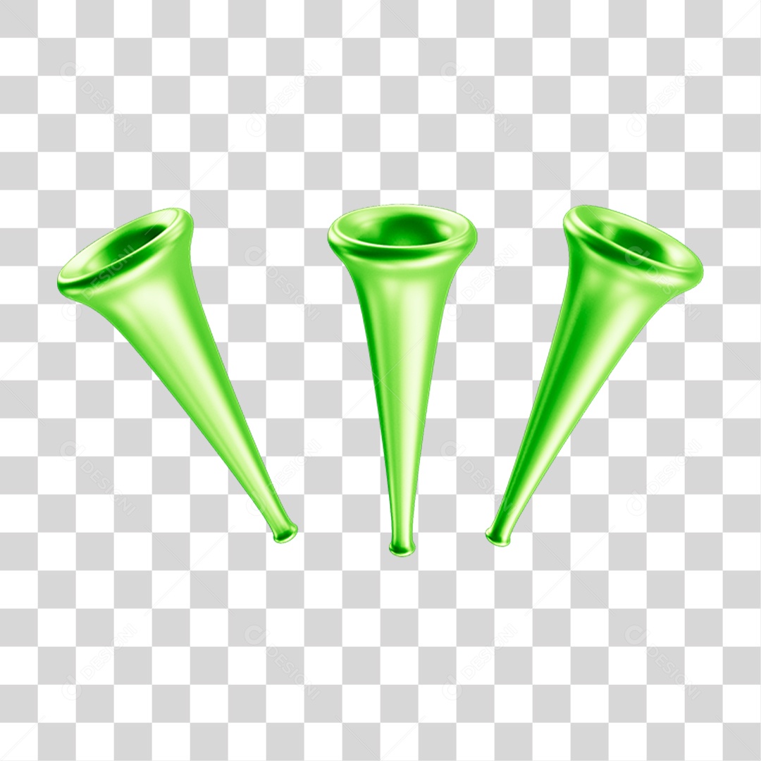 Vuvuzelas de Carnaval PNG Transparente